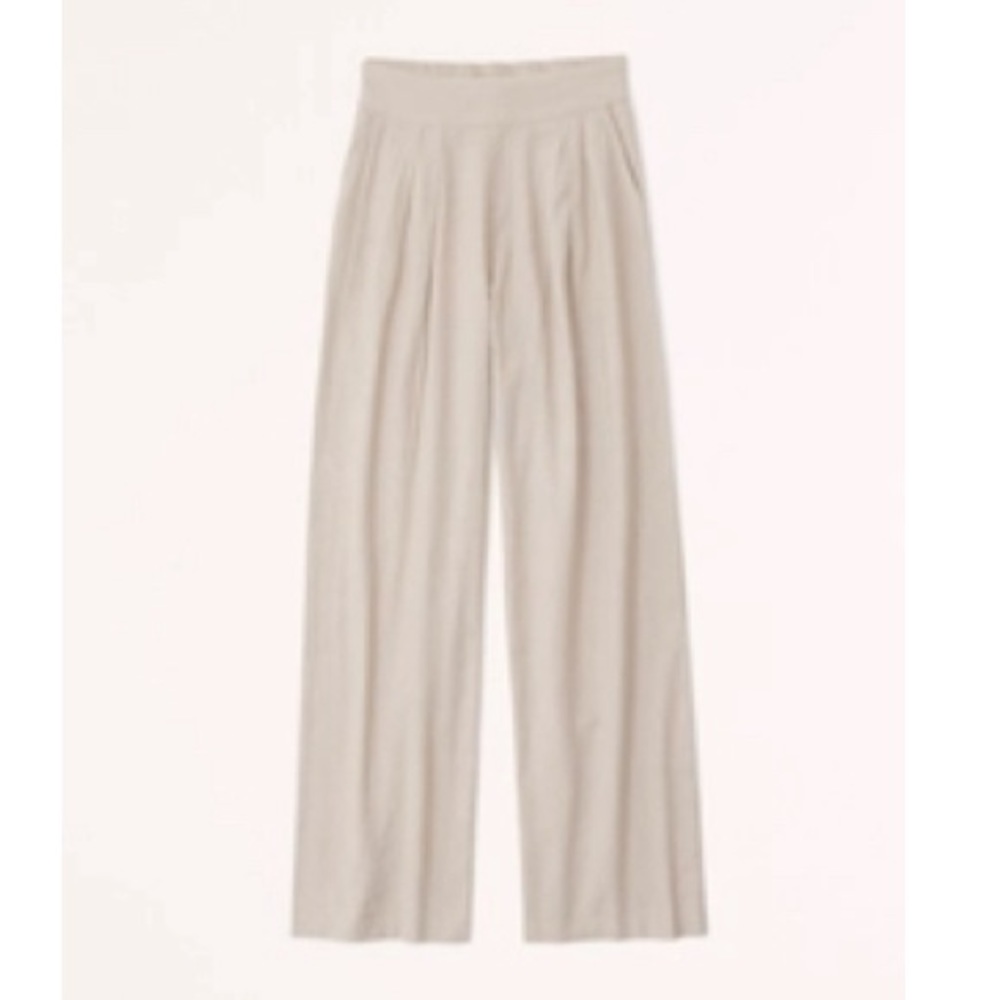 Abercrombie & Fitch Cream Wide Leg Pants